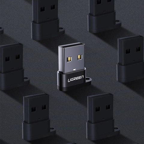 Adapter Ugreen US280 50568 USB-C 3.1 (żeński) / USB-A 2.0 (męski) - czarny Adapter Ugreen US280 50568 USB-C 3.1 (żeński) / USB-A 2.0 (męski) - czarny