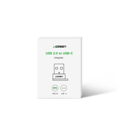 Adapter Ugreen US280 50568 USB-C 3.1 (żeński) / USB-A 2.0 (męski) - czarny Adapter Ugreen US280 50568 USB-C 3.1 (żeński) / USB-A 2.0 (męski) - czarny