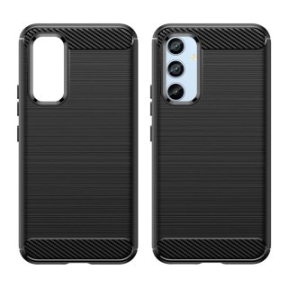 Carbon Case etui do Samsung Galaxy A54 5G elastyczny silikonowy karbonowy pokrowiec czarne