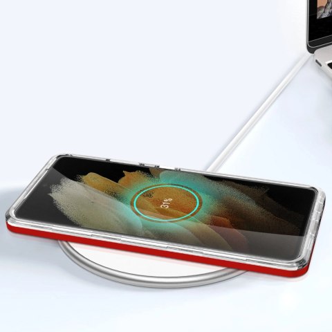 Clear 3in1 etui do Samsung Galaxy S23 Ultra silikonowy pokrowiec z ramką czerwone Clear 3in1 etui do Samsung Galaxy S23 Ultra silikonowy pokrowiec z ramką czerwone
