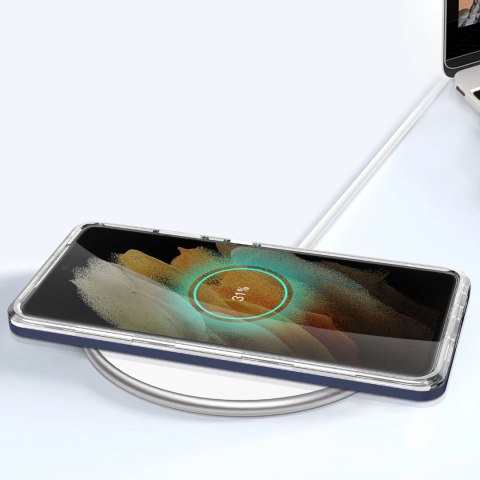 Clear 3in1 etui do Samsung Galaxy S23 Ultra silikonowy pokrowiec z ramką niebieskie Clear 3in1 etui do Samsung Galaxy S23 Ultra silikonowy pokrowiec z ramką niebieskie