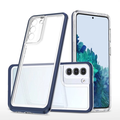 Clear 3in1 etui do Samsung Galaxy S23+ silikonowy pokrowiec z ramką niebieskie Clear 3in1 etui do Samsung Galaxy S23+ silikonowy pokrowiec z ramką niebieskie