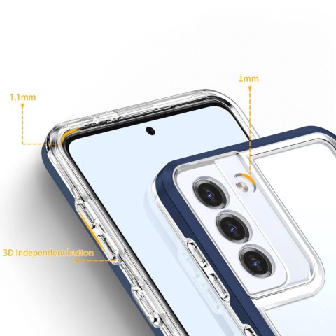 Clear 3in1 etui do Samsung Galaxy S23+ silikonowy pokrowiec z ramką niebieskie Clear 3in1 etui do Samsung Galaxy S23+ silikonowy pokrowiec z ramką niebieskie