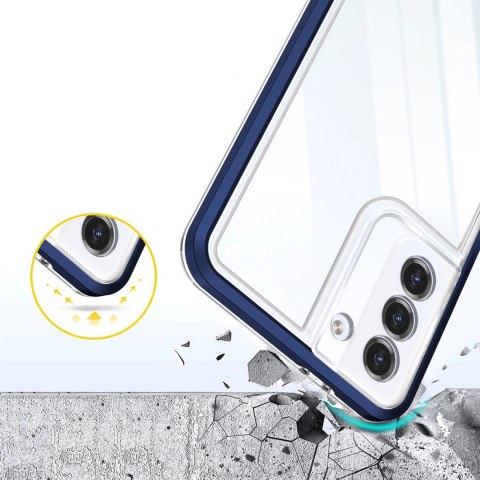 Clear 3in1 etui do Samsung Galaxy S23+ silikonowy pokrowiec z ramką niebieskie Clear 3in1 etui do Samsung Galaxy S23+ silikonowy pokrowiec z ramką niebieskie