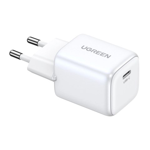 Ładowarka Ugreen Nexode mini CD318 15324 sieciowa GaN 20W USB-C PD 3.0 / QC 4.0 - biała