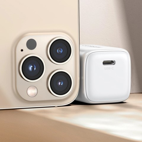 Ładowarka Ugreen Nexode mini CD318 15324 sieciowa GaN 20W USB-C PD 3.0 / QC 4.0 - biała
