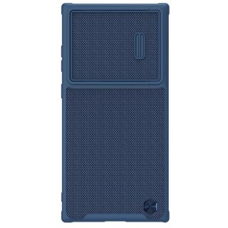 Nillkin Textured S Case etui Samsung Galaxy S22 Ultra pancerny pokrowiec z osłoną na aparat niebieskie