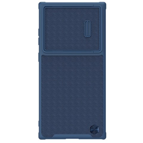 Nillkin Textured S Case etui Samsung Galaxy S22 Ultra pancerny pokrowiec z osłoną na aparat niebieskie