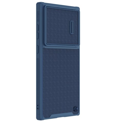 Nillkin Textured S Case etui Samsung Galaxy S22 Ultra pancerny pokrowiec z osłoną na aparat niebieskie