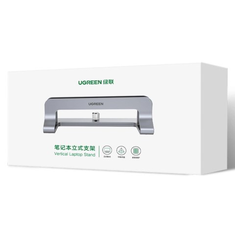Stojak pionowy na 2 urządzenia Ugreen LP258 aluminiowy na laptop tablet - srebrny Stojak pionowy na 2 urządzenia Ugreen LP258 aluminiowy na laptop tablet - srebrny