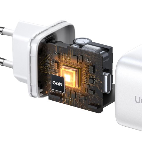 Szybka ładowarka GaN 2 x USB-C 45W QC PD Ugreen CD294 - biała Szybka ładowarka GaN 2 x USB-C 45W QC PD Ugreen CD294 - biała