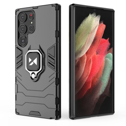 Wozinsky Ring Armor etui Samsung Galaxy S23 Ultra pancerny pokrowiec uchwyt magnetyczny ring czarne Wozinsky Ring Armor etui Samsung Galaxy S23 Ultra pancerny pokrowiec uchwyt magnetyczny ring czarne