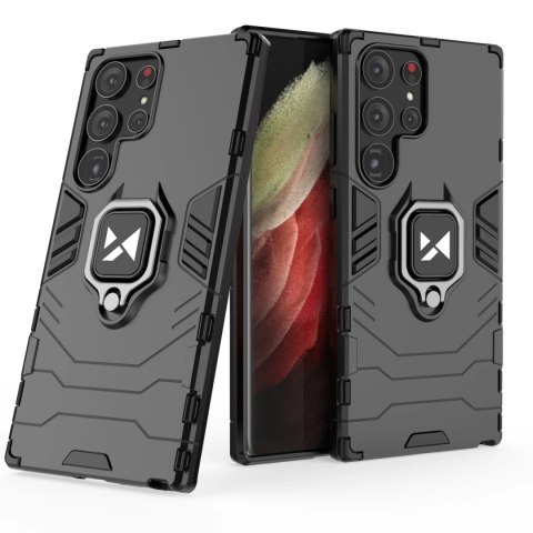 Wozinsky Ring Armor etui Samsung Galaxy S23 Ultra pancerny pokrowiec uchwyt magnetyczny ring czarne Wozinsky Ring Armor etui Samsung Galaxy S23 Ultra pancerny pokrowiec uchwyt magnetyczny ring czarne