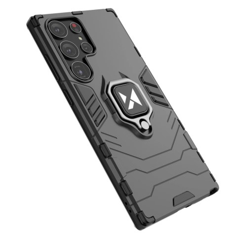 Wozinsky Ring Armor etui Samsung Galaxy S23 Ultra pancerny pokrowiec uchwyt magnetyczny ring czarne Wozinsky Ring Armor etui Samsung Galaxy S23 Ultra pancerny pokrowiec uchwyt magnetyczny ring czarne