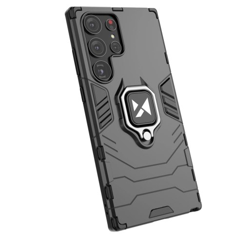 Wozinsky Ring Armor etui Samsung Galaxy S23 Ultra pancerny pokrowiec uchwyt magnetyczny ring czarne Wozinsky Ring Armor etui Samsung Galaxy S23 Ultra pancerny pokrowiec uchwyt magnetyczny ring czarne