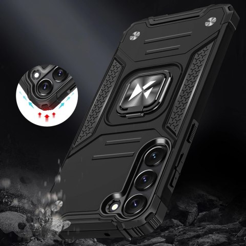 Wozinsky Ring Armor etui Samsung Galaxy S23 pancerny pokrowiec uchwyt magnetyczny ring czarne Wozinsky Ring Armor etui Samsung Galaxy S23 pancerny pokrowiec uchwyt magnetyczny ring czarne
