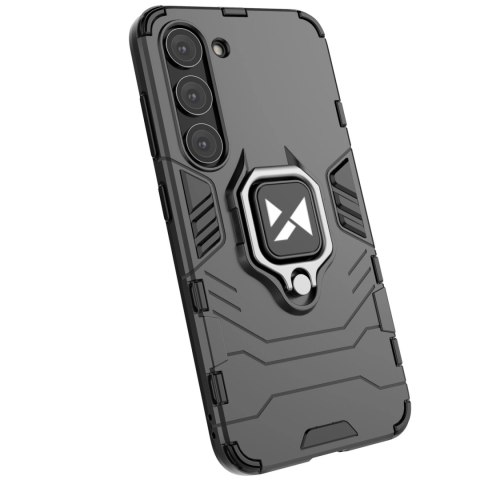 Wozinsky Ring Armor etui Samsung Galaxy S23 pancerny pokrowiec uchwyt magnetyczny ring czarne Wozinsky Ring Armor etui Samsung Galaxy S23 pancerny pokrowiec uchwyt magnetyczny ring czarne