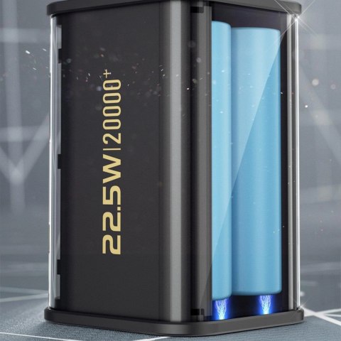 Dudao powerbank 20000mAh 1xUSB-A / 1xUSB-C 22.5W PD czarny (K16Pro) Dudao powerbank 20000mAh 1xUSB-A / 1xUSB-C 22.5W PD czarny (K16Pro)