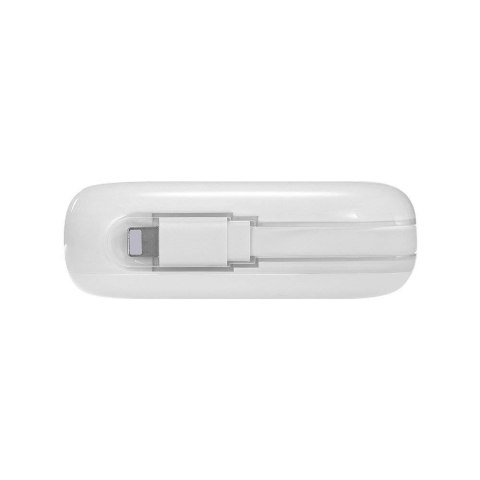 Joyroom powerbank 10000mAh Jelly Series 22.5W z wbudowanym kablem Lightning biały (JR-L003)