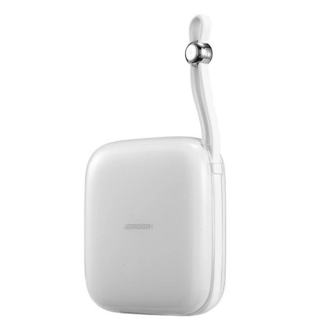 Joyroom powerbank 10000mAh Jelly Series 22.5W z wbudowanym kablem Lightning biały (JR-L003)