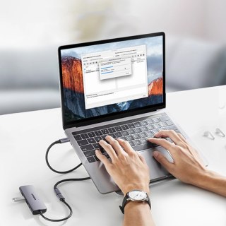 Kabel Ugreen US372 30205 USB-C - USB-C PD QC 100W 5A 10Gbps 1m - szary