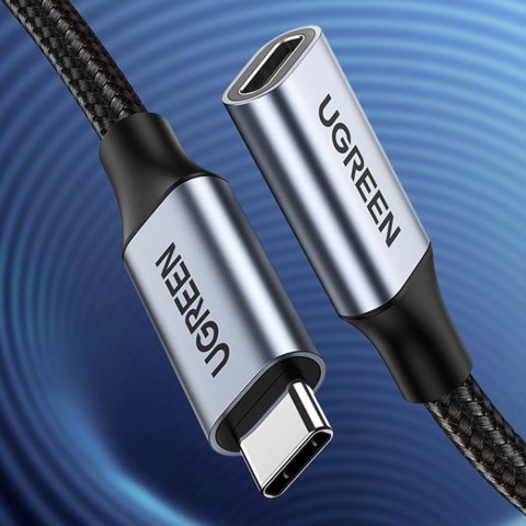 Kabel Ugreen US372 30205 USB-C - USB-C PD QC 100W 5A 10Gbps 1m - szary