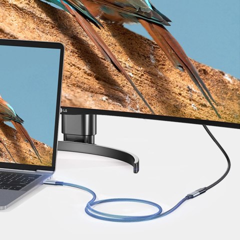 Kabel Ugreen US372 30205 USB-C - USB-C PD QC 100W 5A 10Gbps 1m - szary