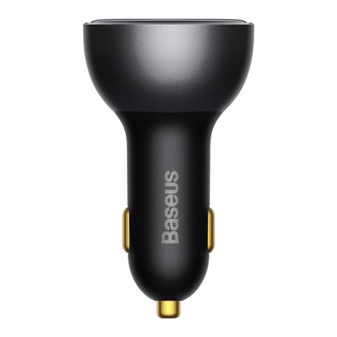 Ładowarka samochodowa Baseus Digital Display USB-A / USB-C PD 140W - czarna + kabel USB-C / USB-C 240W 1m Ładowarka samochodowa Baseus Digital Display USB-A / USB-C PD 140W - czarna + kabel USB-C / USB-C 240W 1m
