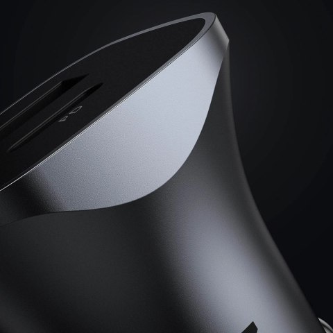 Ładowarka samochodowa Ugreen CD130 USB-A / USB-C 30W - szara