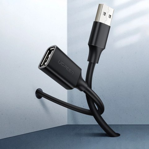 Ugreen kabel przedłużacz USB (męski) - USB (żeński) 2.0 480Mb/s 1.5m czarny (US103) Ugreen kabel przedłużacz USB (męski) - USB (żeński) 2.0 480Mb/s 1.5m czarny (US103)