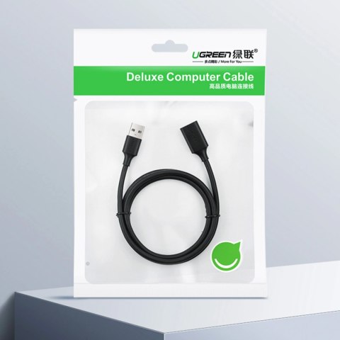 Ugreen kabel przedłużacz USB (męski) - USB (żeński) 2.0 480Mb/s 1.5m czarny (US103) Ugreen kabel przedłużacz USB (męski) - USB (żeński) 2.0 480Mb/s 1.5m czarny (US103)
