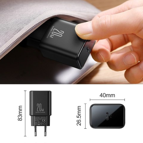 Ładowarka USB C 20W PD Joyroom JR-TCF06 z kablem USB C - Lightning - czarna Ładowarka USB C 20W PD Joyroom JR-TCF06 z kablem USB C - Lightning - czarna