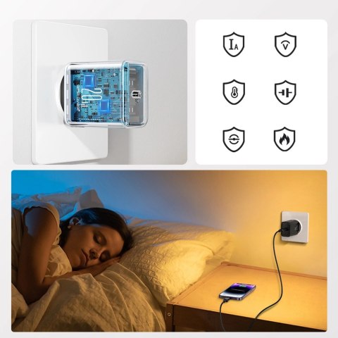 Ładowarka USB C 20W PD Joyroom JR-TCF06 z kablem USB C - Lightning - czarna Ładowarka USB C 20W PD Joyroom JR-TCF06 z kablem USB C - Lightning - czarna