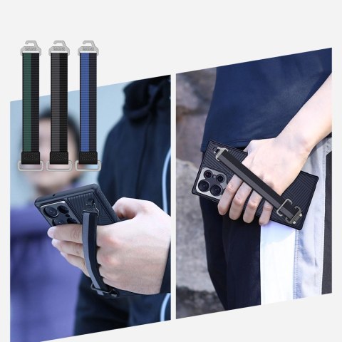 Nillkin Strap Case etui do Samsung Galaxy S23 Ultra pancerny pokrowiec z paskiem na rękę niebieskie Nillkin Strap Case etui do Samsung Galaxy S23 Ultra pancerny pokrowiec z paskiem na rękę niebieskie