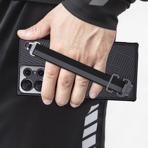 Nillkin Strap Case etui do Samsung Galaxy S23 Ultra pancerny pokrowiec z paskiem na rękę niebieskie Nillkin Strap Case etui do Samsung Galaxy S23 Ultra pancerny pokrowiec z paskiem na rękę niebieskie