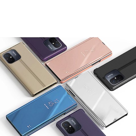 Clear View Case etui do Xiaomi Redmi 11A / Poco C55 / Redmi 12C pokrowiec z klapką czarne Clear View Case etui do Xiaomi Redmi 11A / Poco C55 / Redmi 12C pokrowiec z klapką czarne