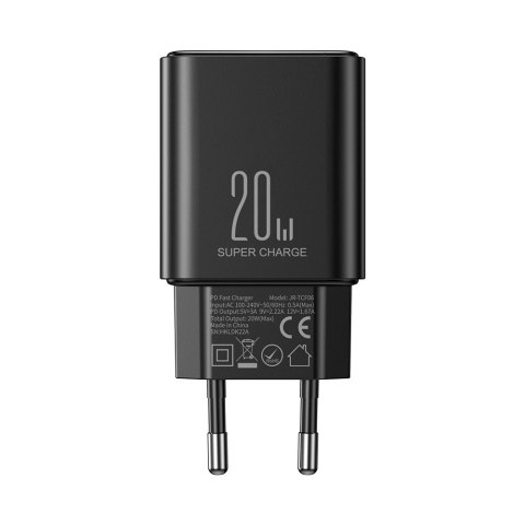 Ładowarka USB C 20W PD Joyroom JR-TCF06 - czarna Ładowarka USB C 20W PD Joyroom JR-TCF06 - czarna