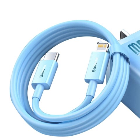 Kabel Baseus CAYS001903 Lightning - USB-C PD 20W 480Mb/s 1m - niebieski Kabel Baseus CAYS001903 Lightning - USB-C PD 20W 480Mb/s 1m - niebieski