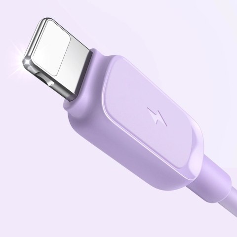 Kabel Joyroom Multi-Color Series A14 Lightning / USB-A 2.4A 1.2 m - fioletowy