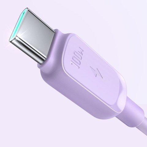 Kabel Joyroom Multi-Color Series A14 USB-C / USB-C 100W 1.2 m - fioletowy