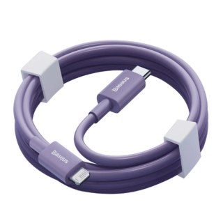 Kabel do szybkiego ładowania / transferu danych USB-C - Lightning PD 20W 1m Baseus Superior Series - fioletowy