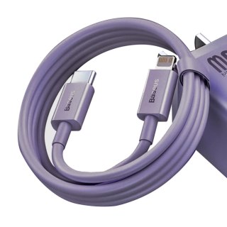Kabel do szybkiego ładowania / transferu danych USB-C - Lightning PD 20W 1m Baseus Superior Series - fioletowy