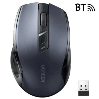 Mysz optyczna Ugreen MU006 bezprzewodowa USB 2.4GHz / Bluetooth 5.0 4000 DPI - czarna