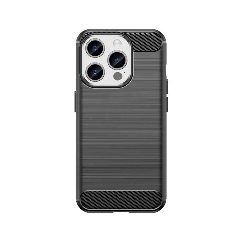 Elastyczne etui wzór karbon do iPhone 15 Pro Carbon Case - czarne Elastyczne etui wzór karbon do iPhone 15 Pro Carbon Case - czarne