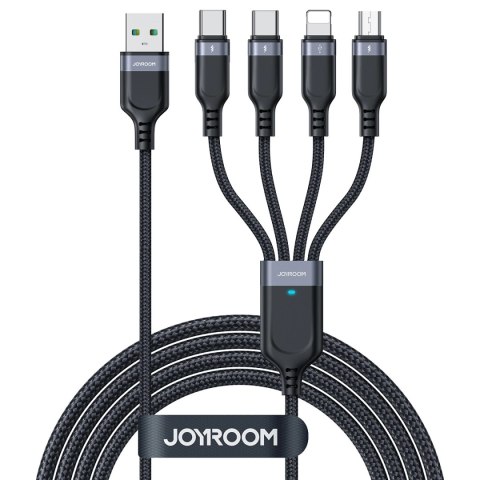 Kabel Joyroom Multi-Use Series S-A18 4w1 USB-A - USB-C / USB-C / Lightning / micro USB 1.2m - czarny Kabel Joyroom Multi-Use Series S-A18 4w1 USB-A - USB-C / USB-C / Lightning / micro USB 1.2m - czarny
