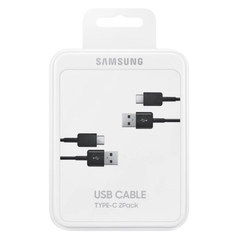 Kabel USB C 480Mb/s 5A 1.5m Samsung EP-DG930MBEGWW - czarny (zestaw 2 szt.) Kabel USB C 480Mb/s 5A 1.5m Samsung EP-DG930MBEGWW - czarny (zestaw 2 szt.)
