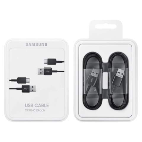 Kabel USB C 480Mb/s 5A 1.5m Samsung EP-DG930MBEGWW - czarny (zestaw 2 szt.) Kabel USB C 480Mb/s 5A 1.5m Samsung EP-DG930MBEGWW - czarny (zestaw 2 szt.)