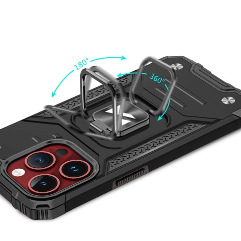 Pancerne etui z uchwytem na palec do iPhone 15 Pro Wozinsky Ring Armor - różowe złoto Pancerne etui z uchwytem na palec do iPhone 15 Pro Wozinsky Ring Armor - różowe złoto