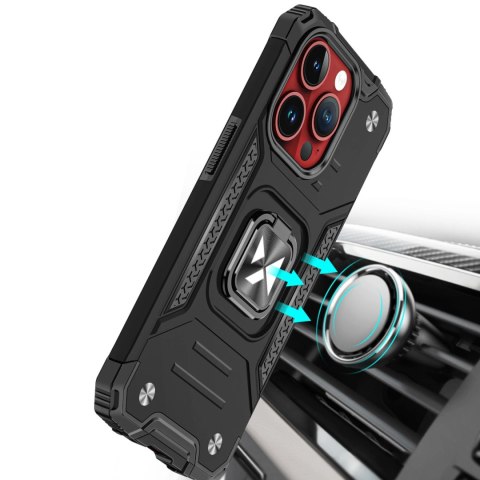 Pancerne etui z uchwytem na palec do iPhone 15 Pro Wozinsky Ring Armor - różowe złoto Pancerne etui z uchwytem na palec do iPhone 15 Pro Wozinsky Ring Armor - różowe złoto