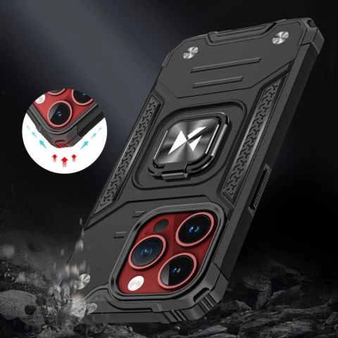 Pancerne etui z uchwytem na palec do iPhone 15 Pro Wozinsky Ring Armor - różowe złoto Pancerne etui z uchwytem na palec do iPhone 15 Pro Wozinsky Ring Armor - różowe złoto